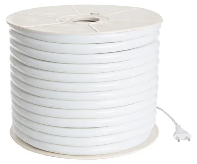 Produktbild von LED Streifenrolle Neon Dimmbar 220V 50m Grün Halbrund 180° 7.5W/m Schnitt 100cm IP67 Grün
