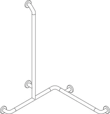 Produktbild von pba 01 Duschhandlauf AS rechts 760x760, Anti-Suizid, BH-Stange 1160mm, aus Nylon