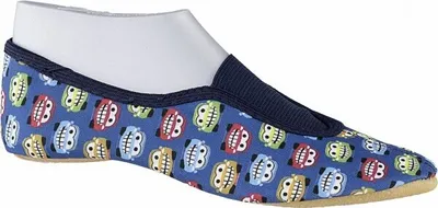 Produktbild von Beck Buzzer Mädchen, Jungen Textil Gymnastik Schuhe blau, Hausschuhe, Gummi Laufsohle, weiches Fußbett