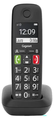 Produktbild von Gigaset Schnurlostelefon E290 DECT mit kontrastreichem Display, schwarz