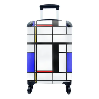 Produktbild von MuchoWow® Koffer Handgepäck Trolley Rollkoffer Kleine Reisekoffer mit 4 Rollen - Muster - Kunst - Abstrakt - Cabin Size < 55x40x23 cm & 55x40x20 cm - Fotokoffer - Kabinenkoffer - Boardgepäck - Reise-Box - Reisekoffer - Reisegepäck - Koffer mit Bild - Trolley für Kinder