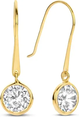 Produktbild von New Bling 9NBG-0454 Gold-Ohrringe - Frauen - Zirkonia - 6 mm Durchmesser - Gesamtlänge 22 mm - 14 Karat - Gold