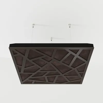 Produktbild von 4er-Set Akustik-Deckenpaneele SKYROSS Samt 50x50x5 cm, Wenge/Braun