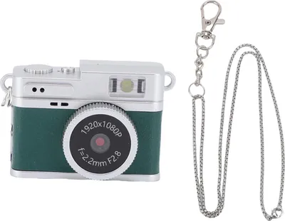 Image de Petit appareil photo porte-clés, 1080P, 2 MP, écran couleur 0,96 pouces, carte mémoire 32 Go, rétro-numérique avec 4 filtres et flash LED