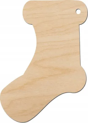 Produktbild von Anhänger aus Holz - Weihnachtssocke - Dekor