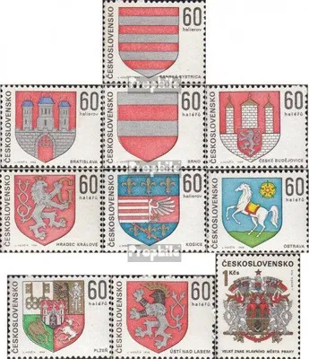Produktbild von Briefmarken Tschechoslowakei 1968 Mi 1819-1828 (kompl.Ausg.) postfrisch Wappen