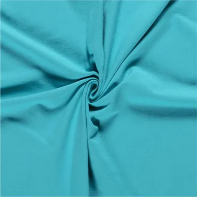 0,5m French-Terry Stoff Uni Oeko-Tex 5% Elasthan Baumwollstoff Meterware tuerkis