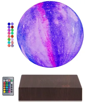 Image de Lampe de Lune flottante avec télécommande et 16 couleurs