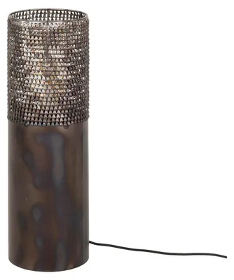 Obrázok produktu pre FURNLUX Stojaca lampa valec čierna a hnedá 20 cm / Hlavná farba: čierna / Rozmery: 20 x 60 x 20 cm