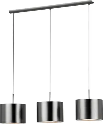 Produktbild von EGLO Hängelampe Saganto, Pendelleuchte Esstisch, Deckenlampe hängend, Stahl in nickel-matt, Kunststoff in silber, E27 Fassung