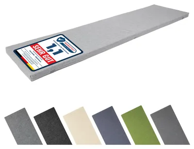 Produktbild von Garronda Bankauflage 160x40 cm ca. 4 cm dick Sitzkissen Outdoor für Gartenbank und Hollywoodschaukel Polster Auflage für Sitzbank wasserabweisend UV-beständig mit Bändern GD-0220 Hellgrau