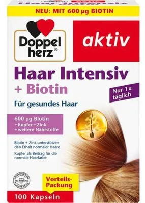 Productafbeelding van DOPPELHERZ Haar Intensiv+Biotine capsules