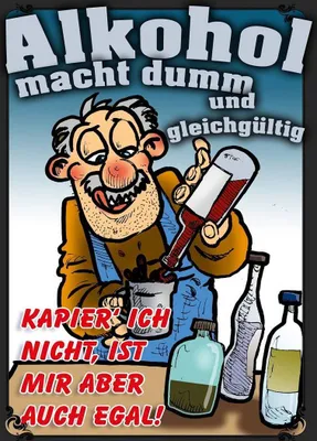 Produktbild von vianmo Holzschild 40x30 cm Alkohol macht dumm ist mir egal