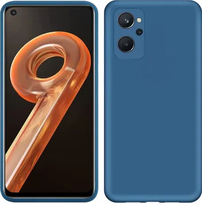 Produktbild von OPPO Realme 9i Hülle, Flüssig Silikon Weich Gummi Schutzhülle für OPPO Realme 9i Blau