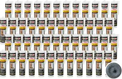 Produktbild von Isolbau Zement-Fix 48 x 300 ml Dunkelgrau Express Reperaturmörtel - Dichtungsmasse für Fugen & Risse im Innen- & Außenbereich, Kartusche