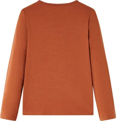 Immagine prodotto di vidaXL Camicia a maniche lunghe per bambini Cognac 116