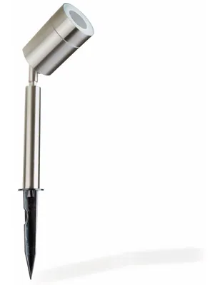 A single garden spotlight with a spike for ground insertion, shown against a white background.