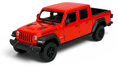 Zdjęcie produktu dla Welly, model samochodu Jeep Gladiator, kolor pomarańczowy, skala 1:27, metalowy, nowy, w oryginalnym opakowaniu. Numer katalogowy: 24103