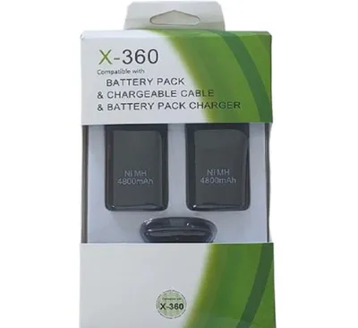 Productafbeelding van Xbox 360 Controller accu set 2 Stuks inkl. laadkabel