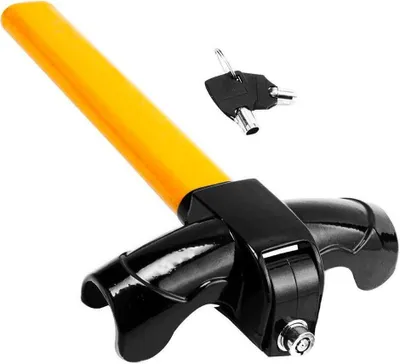 Image de Verrouillage universel de sécurité antivol pour volant rotatif de voiture jaune noir