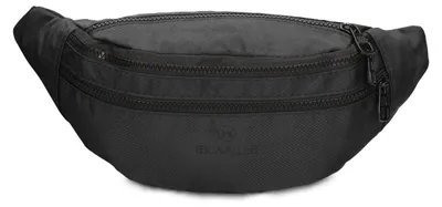 Image de B Cavalli Sacoche pour hommes en simili cuir noir, bandoulière réglable, dimensions : 35 x 16 cm