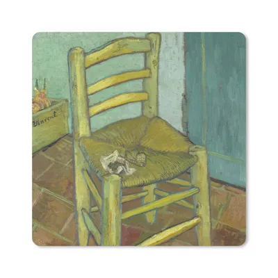 Produktbild von MuchoWow® Mauspad Mousepad Der Stuhl von Vincent - Vincent van Gogh 30x30 cm - Mousepads - Maus Mat - Pad - Mausunterlage - Gaming