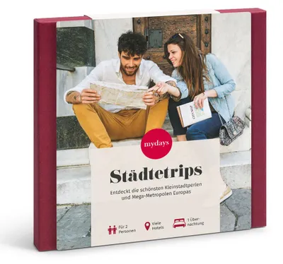 Produktbild von mydays Geschenkbox Städtetrips; Erlebnis verschenken oder selbst erleben; Gutschein für 2 Person(en)