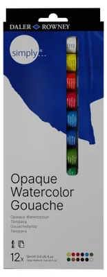 Obrázok produktu pre DALER ROWNEY Simply sada gvašových farieb 12 x 12 ml