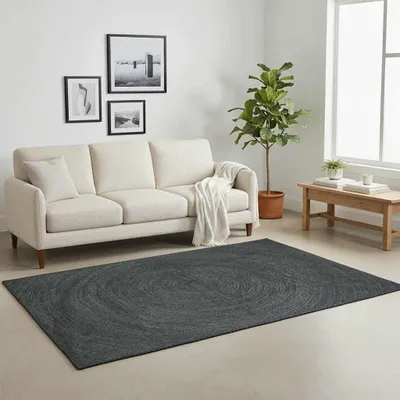 Zdjęcie produktu dla vidaXL Dywanik ciemnoszary 200 x 290 cm z juty