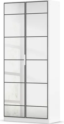 Produktbild von Drehtürenschrank >Acero< in Spiegel / alpinweiß - 91x210x41 (BxHxT)