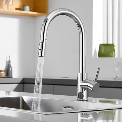 Produktbild von Küchenarmatur Chrom Ausziehbar 2 Strahlarten, Wasserhahn Küche Hochdruck,Cecipa MAX Wasserhahn für Spülbecken,Edelstahl Mischbatterie,Spültischarmatur