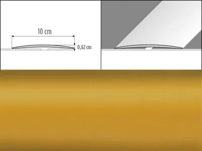 Obrázok produktu pre Prechodové lišty A72 - SAMOLEPIACE šírka 10 x výška 0,62 x dĺžka 100 cm - zlatá
