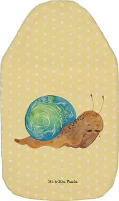 Produktbild von Mr. & Mrs. Panda Wärmekissen Schnecke Sir - Gelb Pastell - Geschenk, Lebenszeit, Motivation, Schnecken, Lebensmut, Bettflasche, Flauschige Wärmflasche, Weisheit