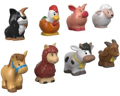Obrázok produktu pre Sada figúrok – FISHER-PRICE – Little People Zvieratká GFL21 – 8 figúrok – Farma
