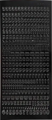 Image de Entreprise créative Autocollants Petites lettres plus petites noir, 1 feuille