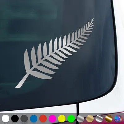 Produktbild von PantherPixel Neuseeland Aufkleber Aotearoa Kiwis Silberfarn Sticker Auto Geschenkidee Farbe Silber