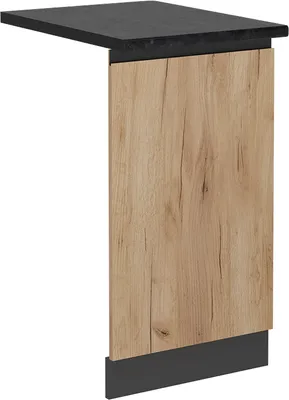 Produktbild von Geschirrspülblende Vicco R-Line Goldkraft Eiche 45 cm J-Shape, AP Anthrazit, Model 55106