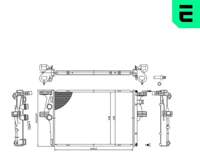 Produktbild von ERA 673009 Kühler Wasserkühler Motorkühler für IVECO Daily VI Kastenwagen DAILY VI Pritsche/Fahrgestell DAILY V Kasten/Kombi Daily Citys Bus