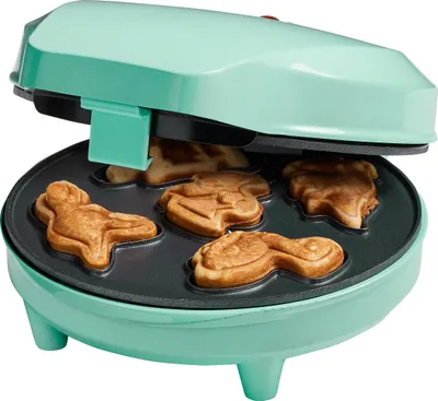 Produktbild von Bestron Waffeleisen für Mini-Dino-Cookie's, Mini-Cookie-Maker in Dinosaurier-Motiven, Waffeleisen für Mini-Waffel-Kekse