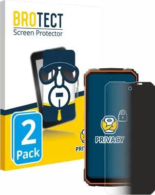 Produktbild von 2x BROTECT Sichtschutzfolie für Blackview BV8100 Anti-Spy Privacy Sichtschutz Blickschutz Folie Blaulicht-Schutz