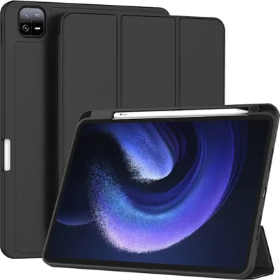 Produktbild von Techsuit Flex Trifold Tablet-Hülle mit Pencil-Halter für Xiaomi Pad 6/Pad 6 Pro - Schwarz