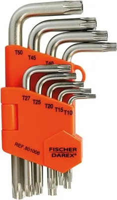 Obrázek produktu pro Torxový klíč, 9 ks, sada, FISCHER DAREX 0199919