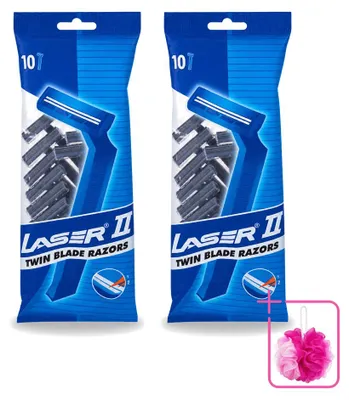 Imagen del producto de 2 afeitadores desechables Laser para hombres - Paquete económico - 2 unidades