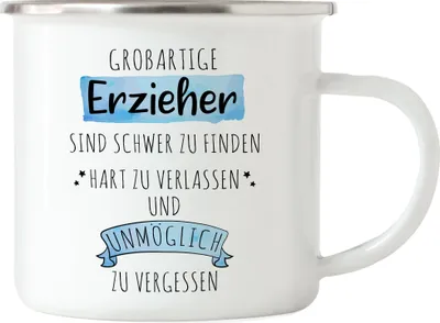 Produktbild von Großartige Erzieher Sind Schwer Zu Finden Emaille Tasse Danke Geschenk Hart Zu Vergessen