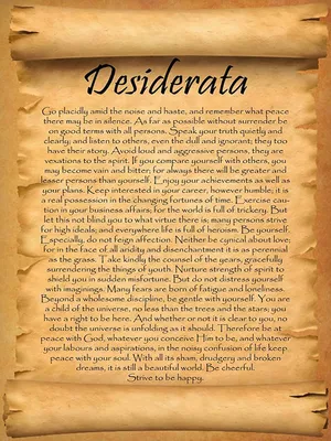 Produktbild von vianmo Holzschild 40x30 cm Desiderata Gedicht Englisch