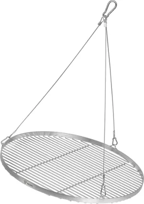 Produktbild von BBQ-Toro Edelstahl Grillrost Rund Ø 60 cm, BBQ Grillgitter mit Seilaufhängung, Hängegrill Rost