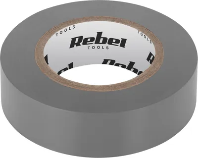 Image de Rebel NAR0428, ruban adhésif isolant en PVC, 19 mm x 9 m, gris