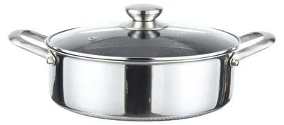 Schmortopf 32 cm Edelstahl Keramik-Antihaftbeschichtung Wabenstruktur