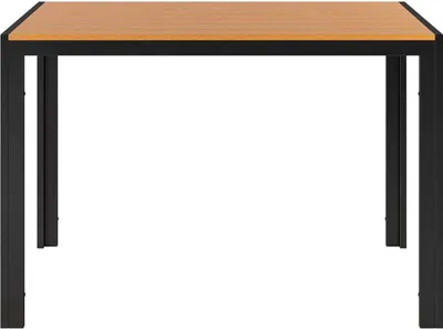 Obrázek produktu pro Zyrell hliníkový zahradní stůl – obdélníkový – 110 x 70 x 73 cm – venkovní jídelní stůl na terasu a do zahrady – deska stolu z WPC s kovovými latěmi