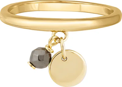 Produktbild von cai Ring 925/- Sterling Silber gelb 050 (15,9) Hämatit 274270267
